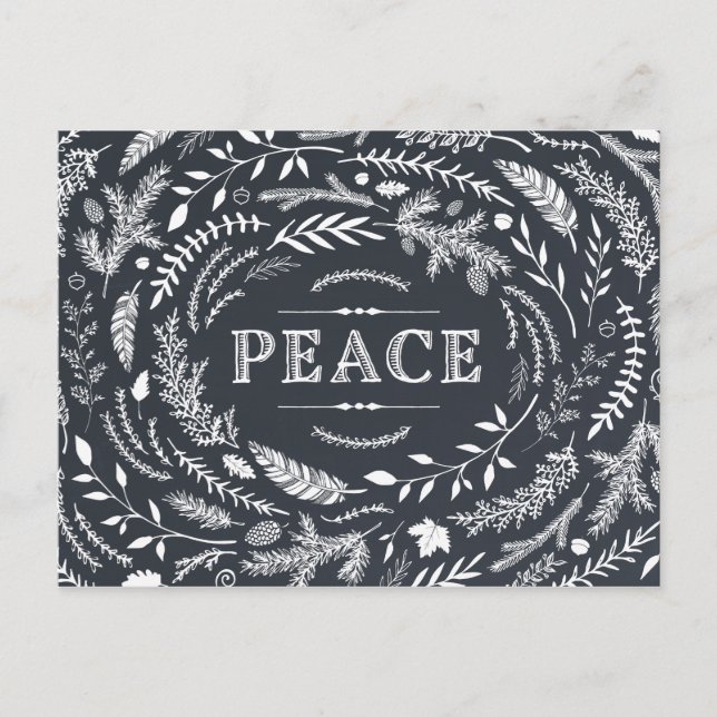 vykort för Rustic Winter Helgdag (Framsida)