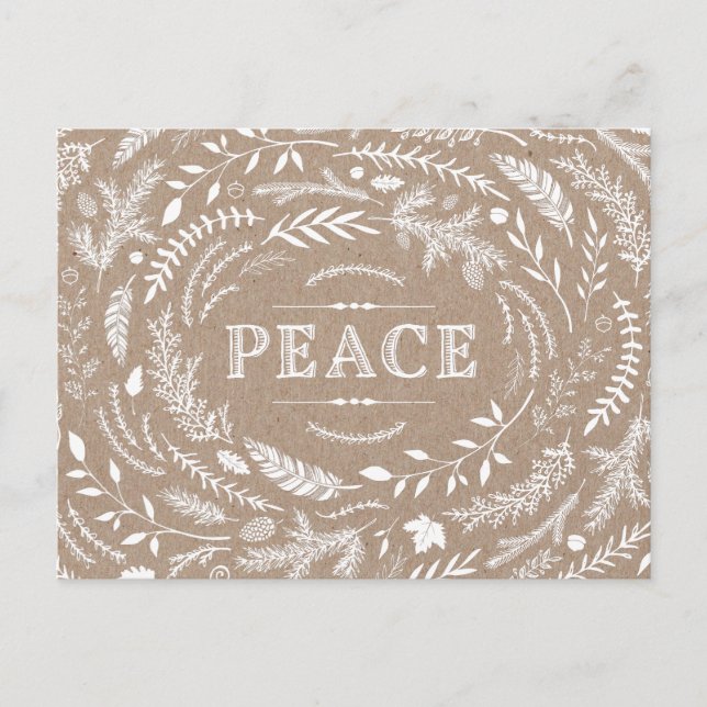 vykort för Rustic Winter Helgdag (Framsida)