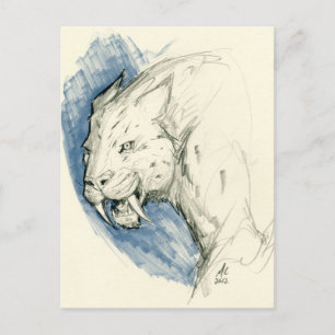 vykort för Saber Tooth Tiger