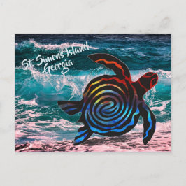 vykort för Saint Simons-ön