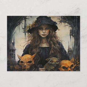 vykort för Samhain Witch