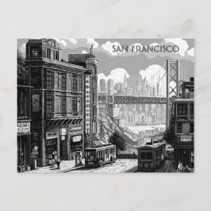 vykort för San Francisco Black och White Travel