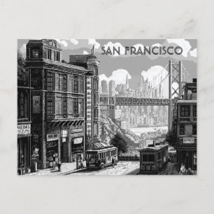 vykort för San Francisco Black och White Travel