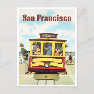 vykort för San Francisco-kabelbil vintage resor