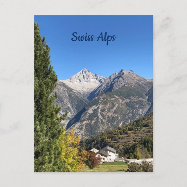 vykort för schweiziska Alpernor (Framsida)