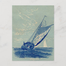 vykort för segling frakt vintage resor