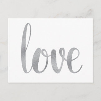 vykort för silver kärlek, fotopatecken