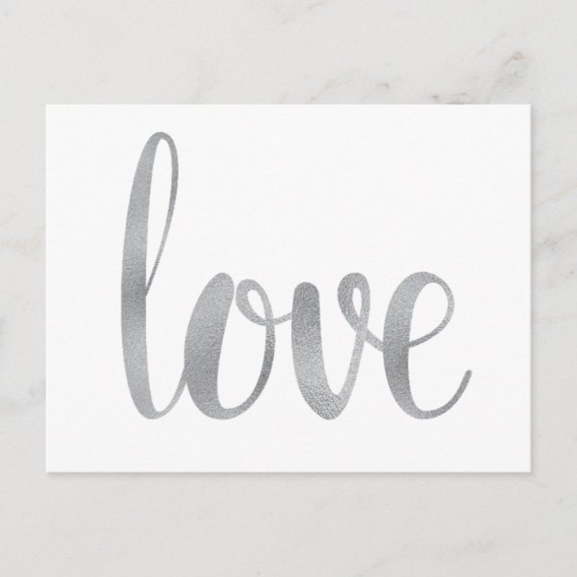 vykort för silver kärlek, fotopatecken (Framsida)