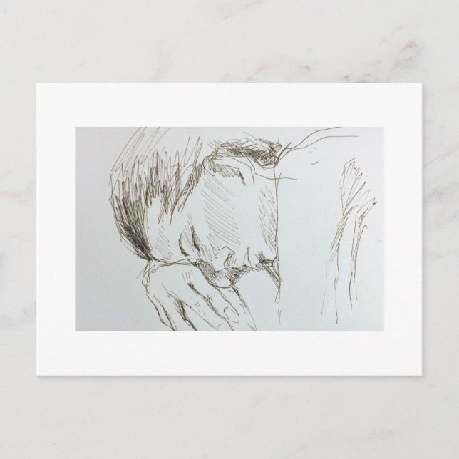 vykort för sketch i figur Teckning (Framsida)