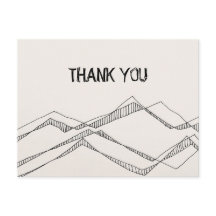 vykort för skissad Tack