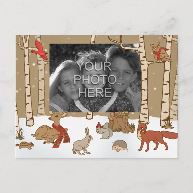 Vykort för skogsmarkjulfoto (Framsida)