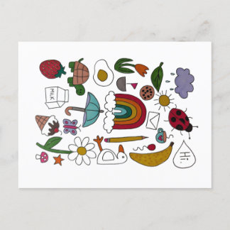 vykort för slumpmässiga objekt för roligt