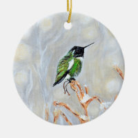 vykort för snö Dag Hummingbird Pawarding