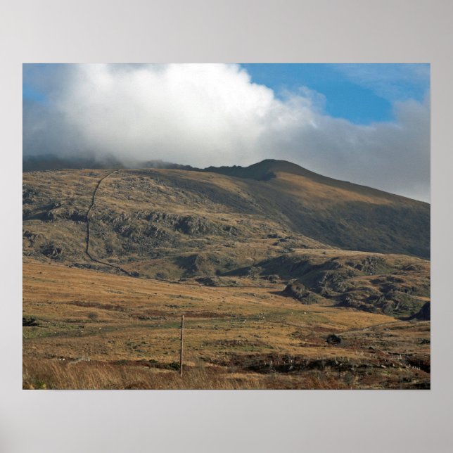 vykort för Snowden North Wales Poster (Framsidan)