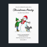 Vykort för Snowmans-julfestinbjudan<br><div class="desc">Vykortsinbjudan till Snowmans jul Party.</div>