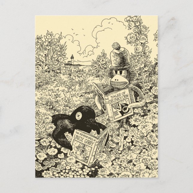 vykort för sock monkey (Framsida)