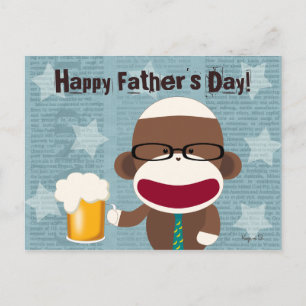 vykort för sock monkey Pappa