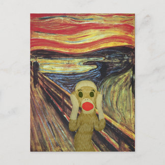 vykort för sock monkey Skräm