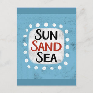 vykort för sol Sand Sea
