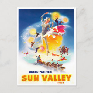 vykort för sol Valley vintage resor