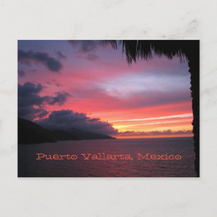 vykort för solnedgången i Puerto Vallarta, Mexiko