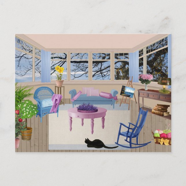 vykort för sommarstuga (Framsida)