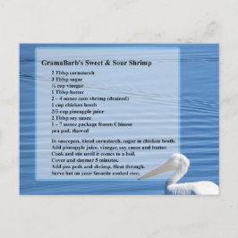 vykort för sötsaker och sura räkor