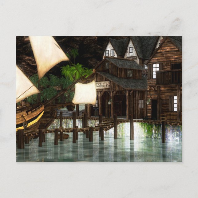 vykort för spöktäcke pirat (Framsida)