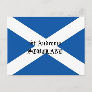 vykort för St Andrews Scotland flagga