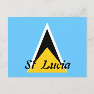 vykort för St Lucia flagga