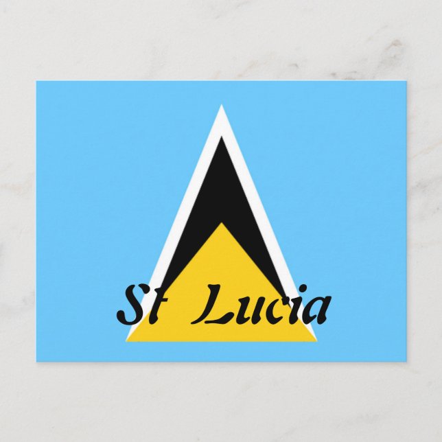 vykort för St Lucia flagga (Framsida)