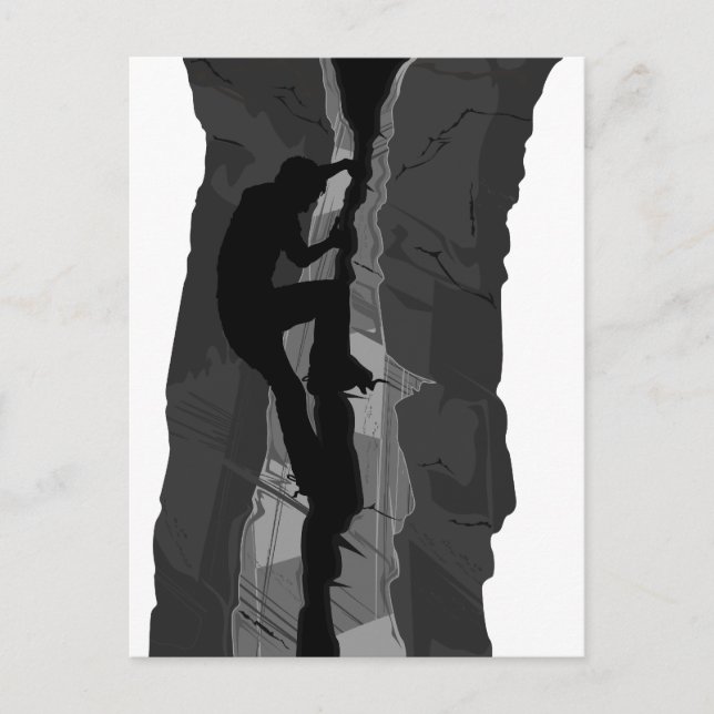 vykort för sten klättber Bouldering (Framsida)