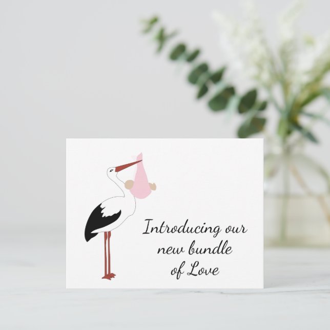 vykort för stork (Stående Fram)