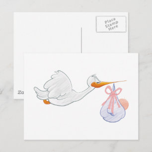 vykort för stork