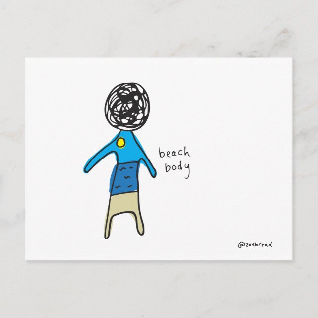 vykort för strandkaross (Framsida)