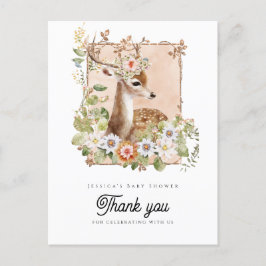 vykort för Tack för Woodland Manor Baby Shower