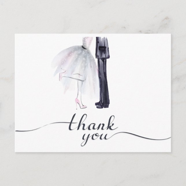 vykort för "Tack" i Bride & Groom Dance (Framsida)