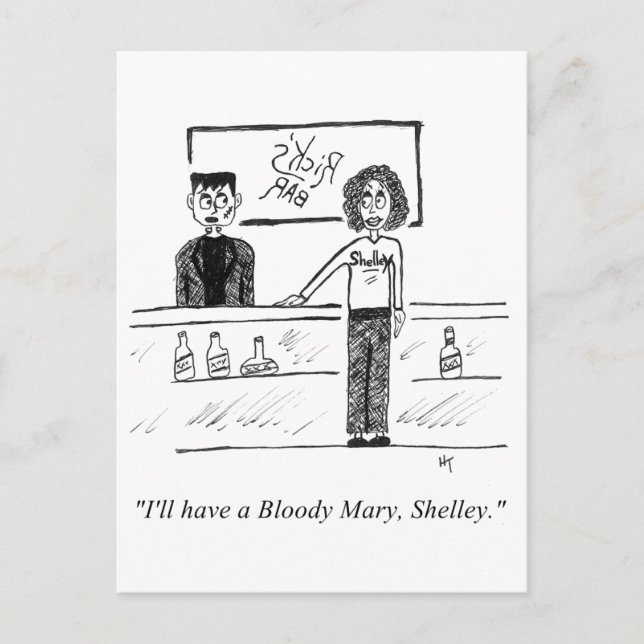 Vykort för Tecknad av flaggor (Framsida)