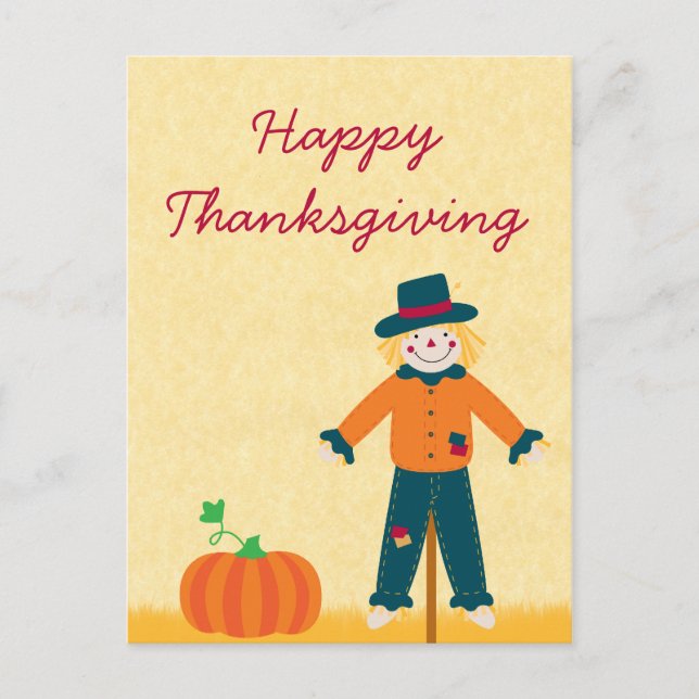 Vykort för Thanksgiving hösten Fält (Framsida)