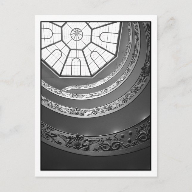 Vykort för trappuppgång för Vatican museumspiral (Framsida)