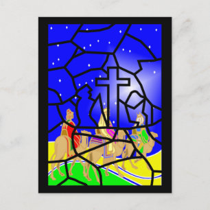 Vykort för tre kungjul