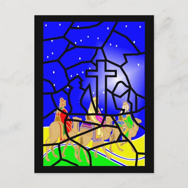 Vykort för tre kungjul (Framsida)