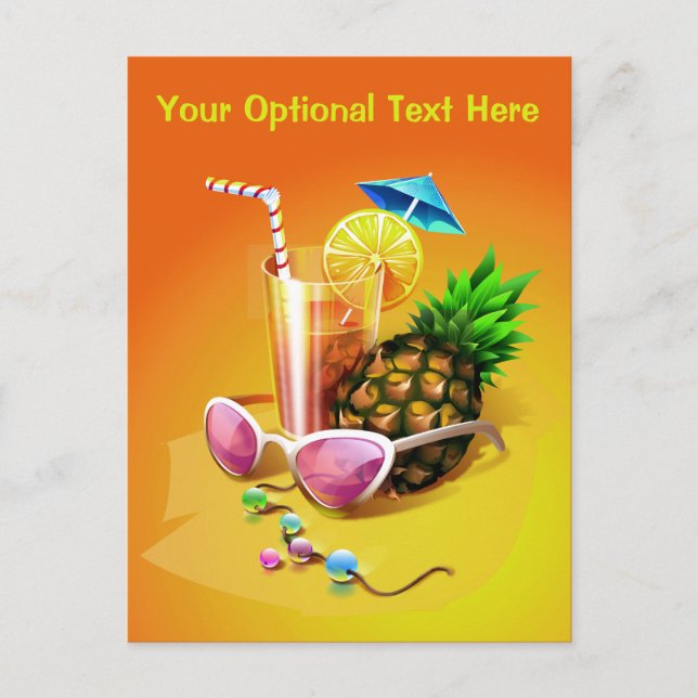 vykort för Tropical Drink anpassningsbar-vykort (Framsida)