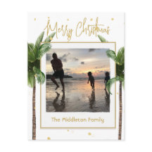 Vykort för Tropical Guld i julfamiljen