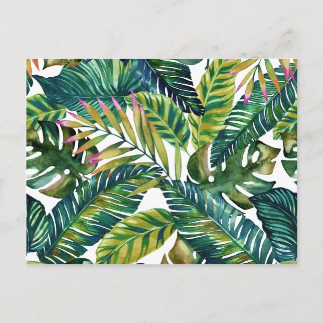 vykort för tropisk grönt löv (Framsida)
