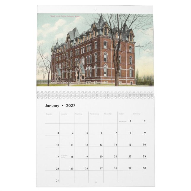 Vykort för Tuftshögskolavintage Kalender (Jan 2027)