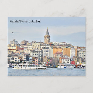 vykort för Turkiet Galata Torn Istanbul