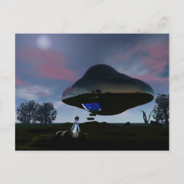 vykort för UFO-boskapsuppfödning