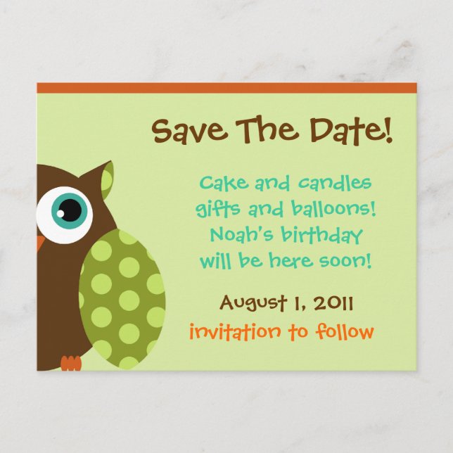 vykort för uggla (Framsida)