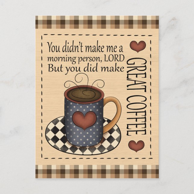 vykort för Underbar kafferoligtens tecknad (Framsida)